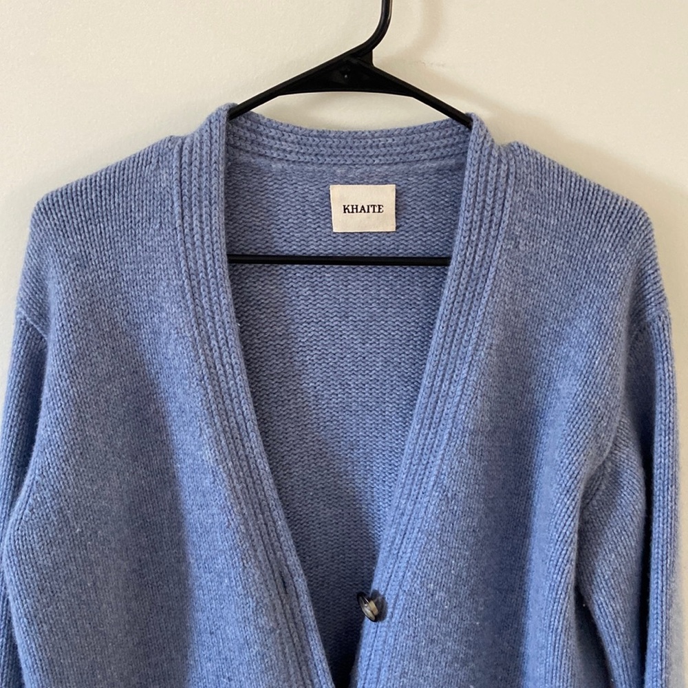 Khaite light blue cardigan